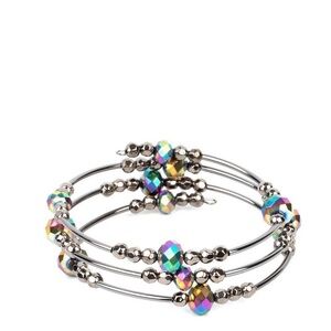 Iridescent Bead Multi-Row Women's Bracelet